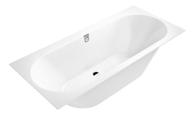 vanna Oberon 2.0 Duo, 1800x800 mm, ar kājām un sifonu, balta Quaryl®